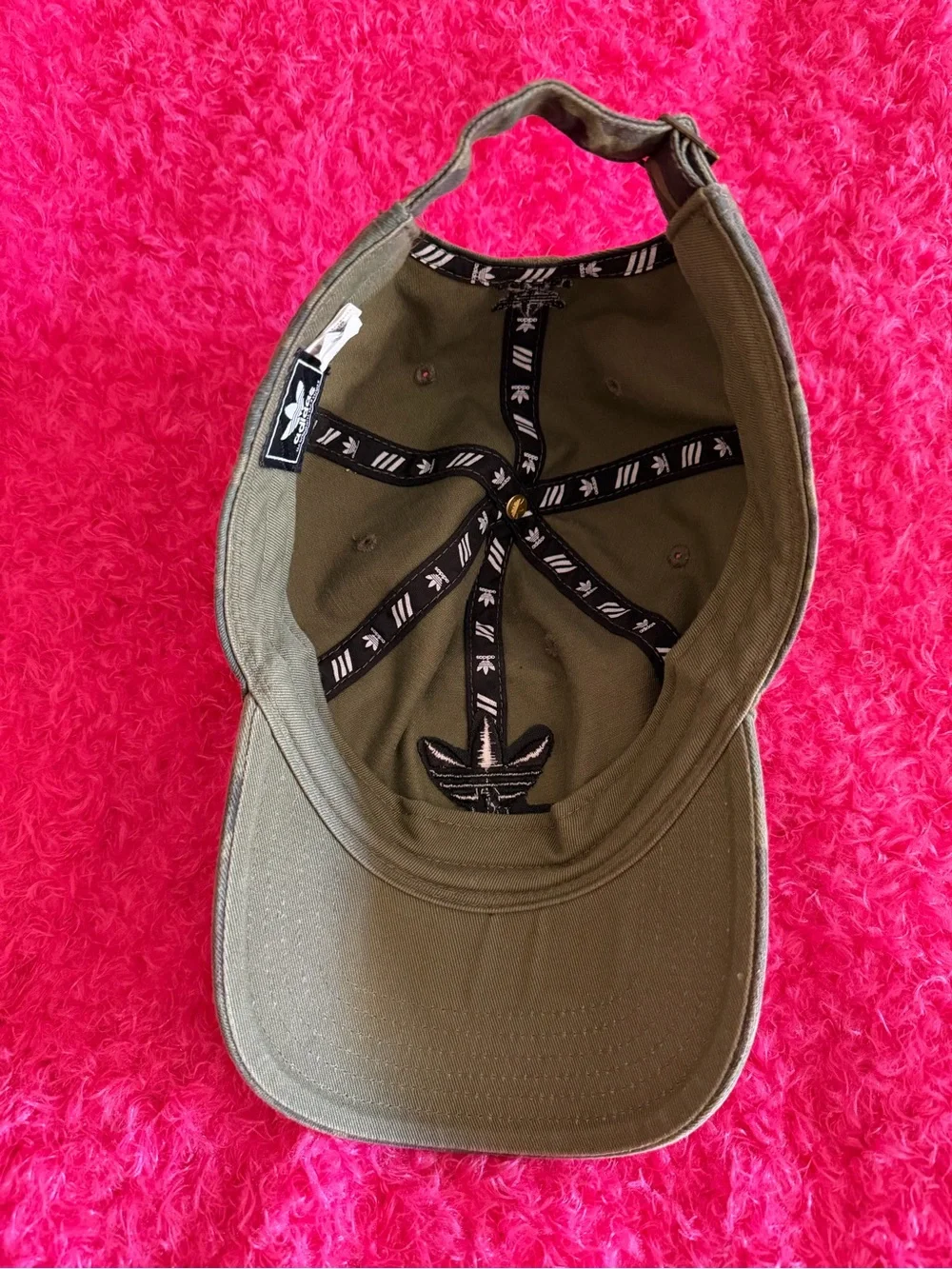 adidas Kids Camo Baseball Cap - Olive Green & Black Logo